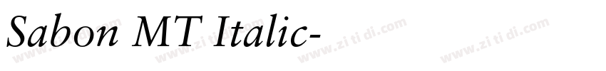 Sabon MT Italic字体转换